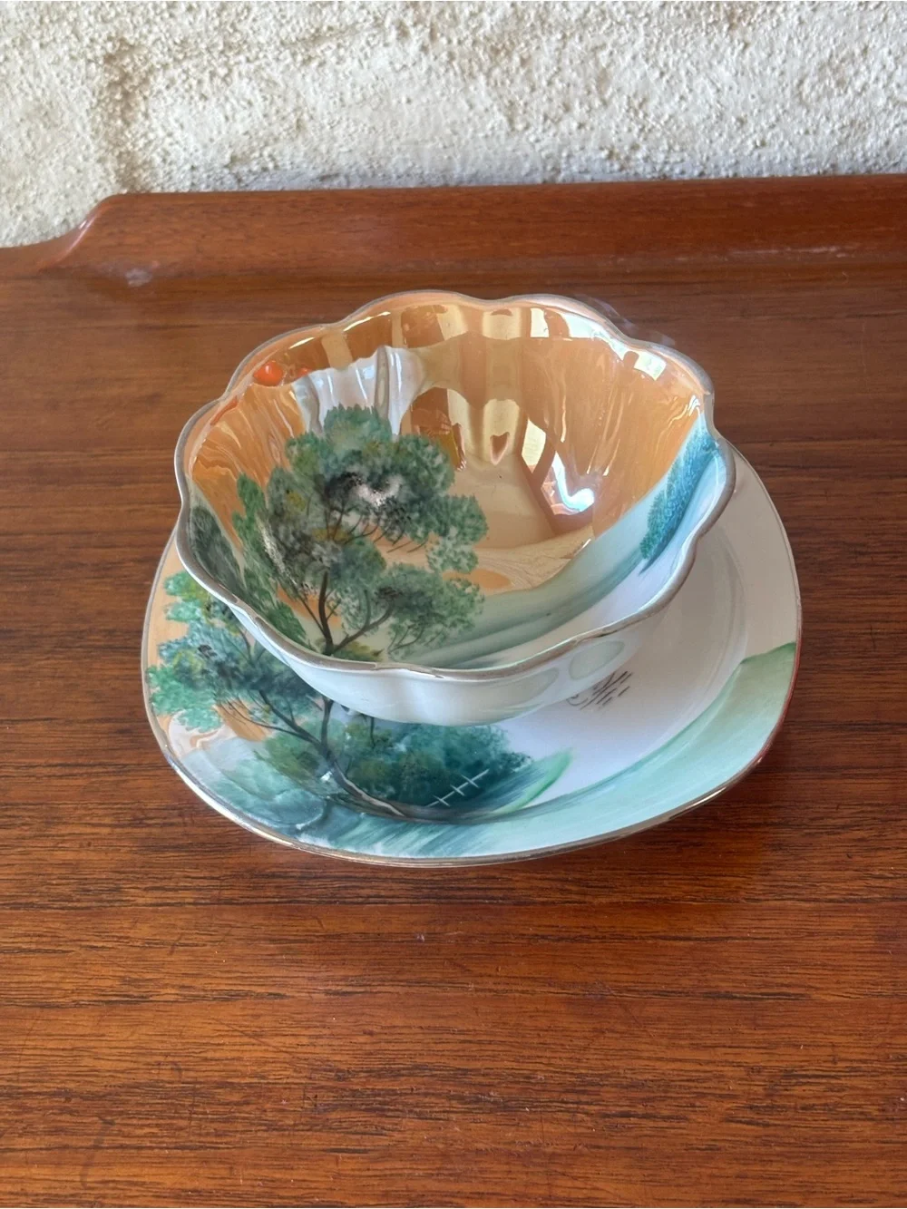 Noritake Lustreware Mayo Bowl and Plate
